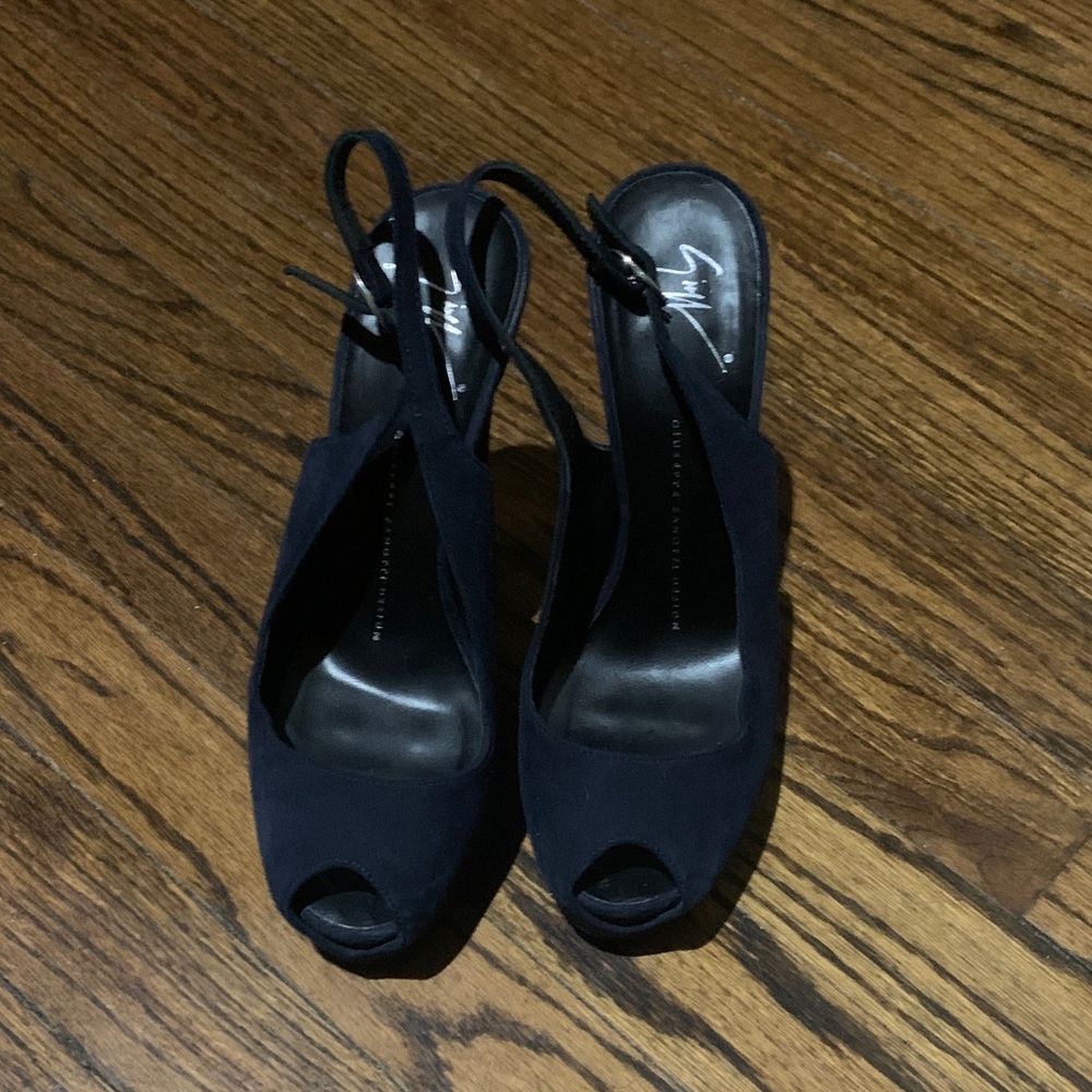 Giuseppe Zanotti Design peep toe high heels black size 37.5